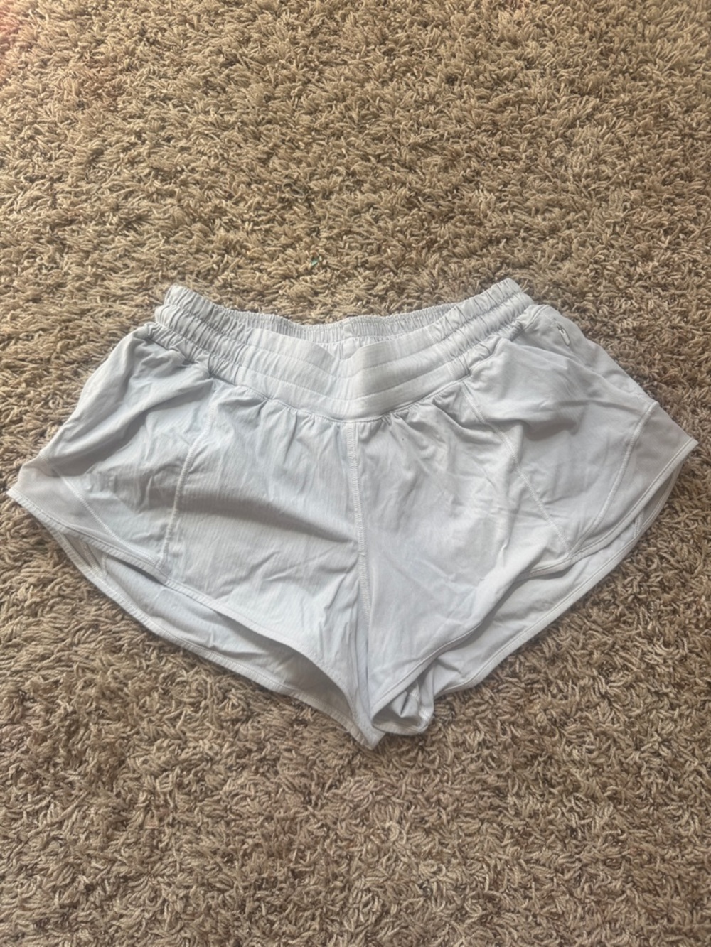White Lulu Lemon Shorts